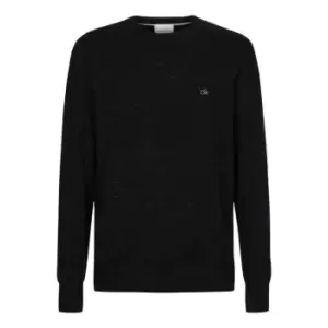 Image of Calvin Klein Menswear Logo Chest Sweater - Black