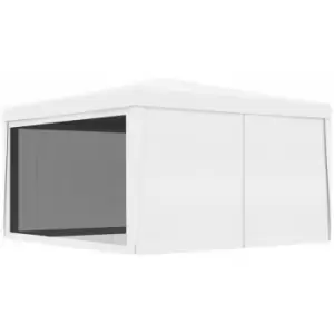 Image of Party Tent with 4 Mesh Sidewalls 4x4 m White Vidaxl White