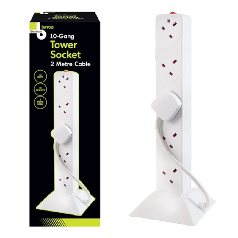 Image of Benross 10 Way 2m Tower Socket -13A 45150