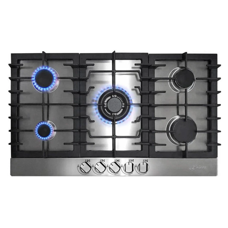 Image of Kaiser Appliances Grand Chef 86cm Gas Hob in Silver Silver Unisex