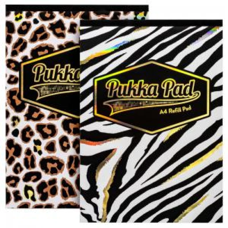 Image of Pukka Pad Wild Ruled Margin Refill Pad 160 Pages A4 (2Pack) 9525AST-WLD