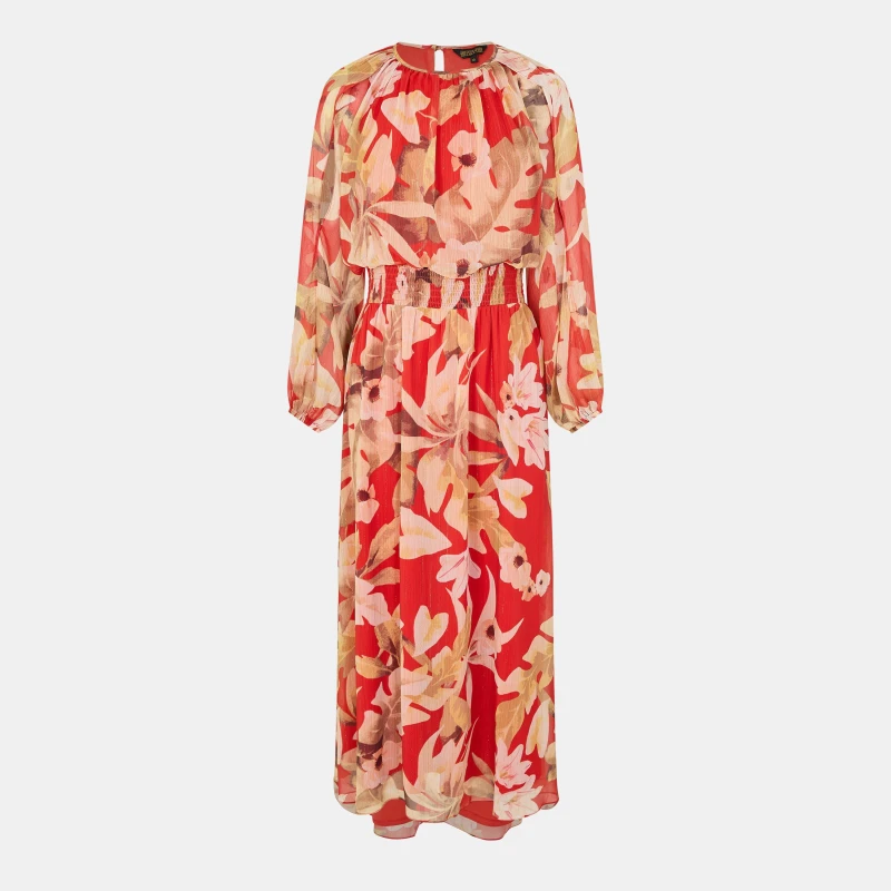 Image of Biba Womens Split Sleeve Skater Dress Tropical female 8 (XS)