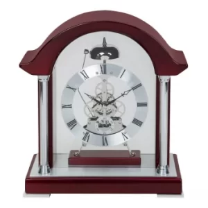 Image of William Widdop Piano Finish Wood Bell Strike Mantel Clock