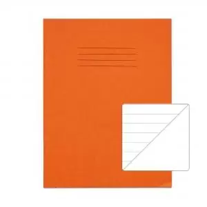 Image of RHINO 9 x 7 Exercise Book 48 pages 24 Leaf Orange 12mm Lined with