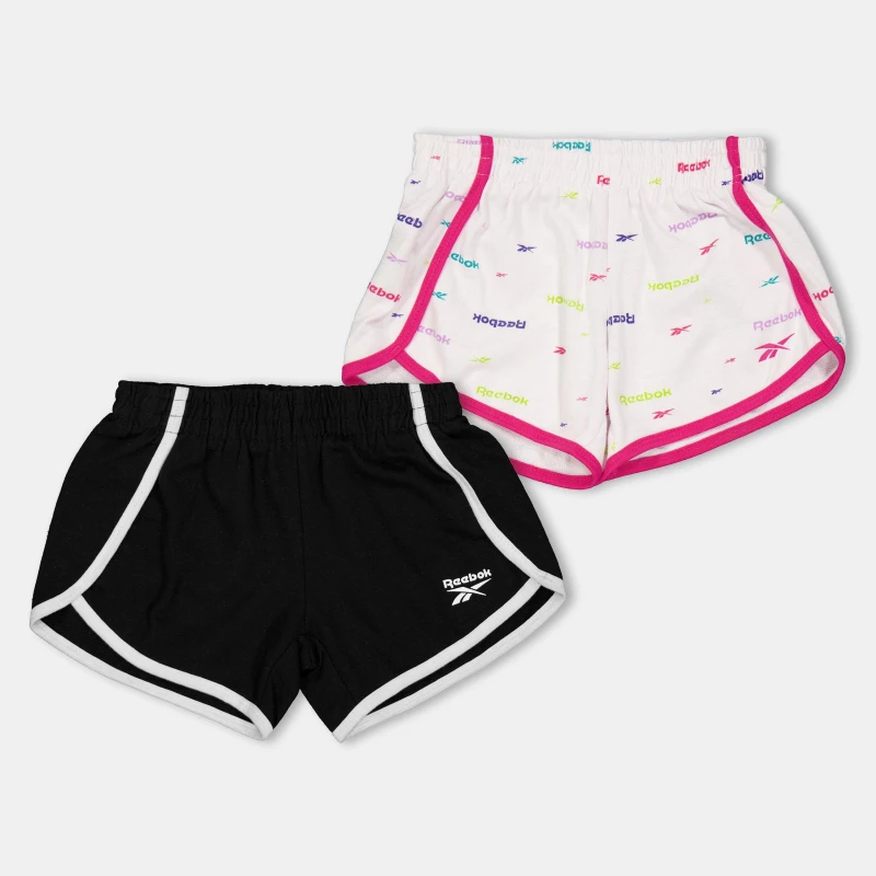 Image of Reebok Kids Jersey Jogger Shorts White female 3-4 Yrs