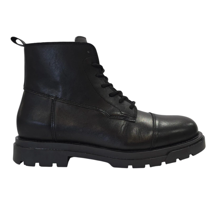 Image of Firetrap Mens Albon Leather Ankle Lace Up Hiker Rugged Boots Black male 7 (41)