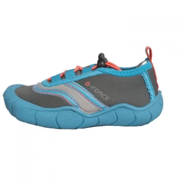 Image of Gul Kids Aqua Shoe A21295 - Blue/CORAL
