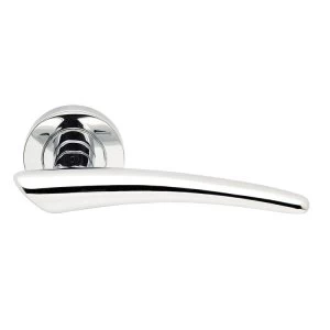Image of Jedo Horn Door Handle on Round Rose