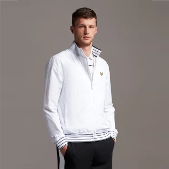 Image of Tipped Funnel Neck Jacket - White - S