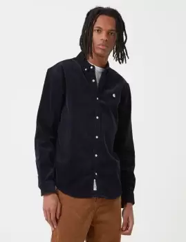 Image of Carhartt-WIP Madison Cord Shirt - Dark Navy Blue/Wax