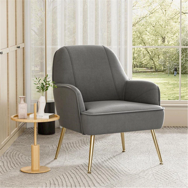 Image of Kabinet UK Modern Upholstered Wingback Chair Grey Grey unisex One size