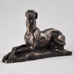 Image of Lying Down Greyhound by Harriet Glen Cold Cast Bronze Sculpture 9cm