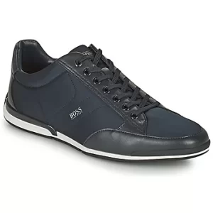 Image of Hugo Boss Saturn Low Profile Nylon Trainers Navy Size 6 Men