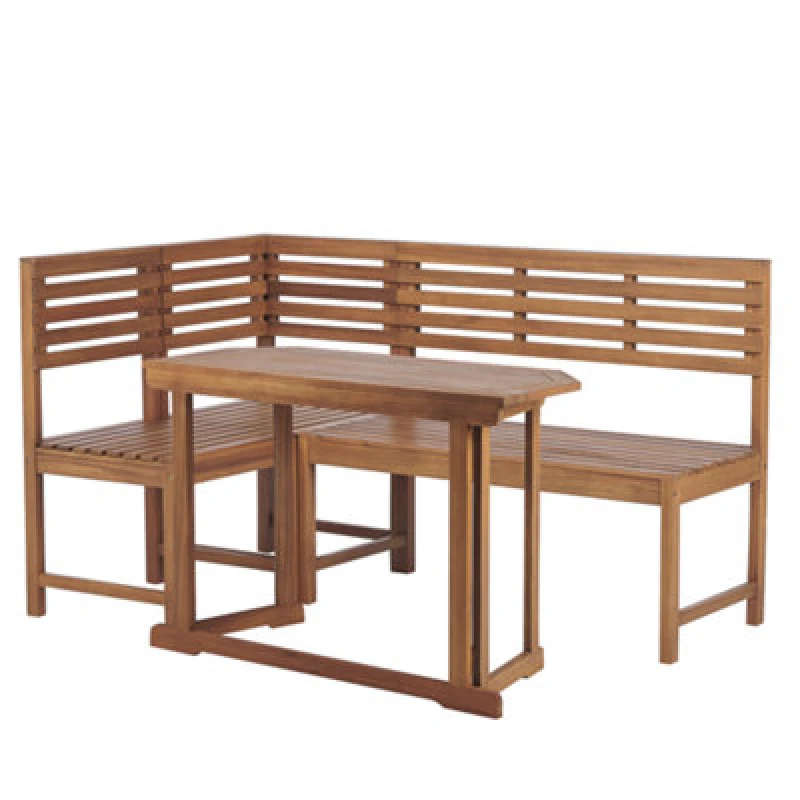 Image of Beliani Balcony Dining Set 4 Seater Treia Acacia Wood Brown