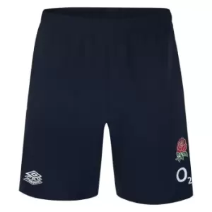 Image of Umbro England Rugby Gym Shorts 2023 2024 Adults - Blue