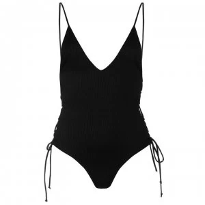 Image of Firetrap Blackseal Lace Up Swimsuit - Black