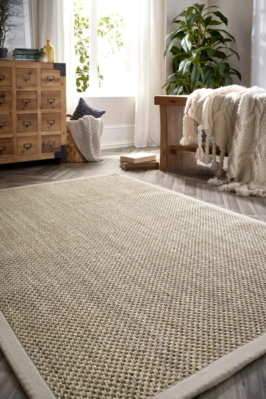 Image of Origin Sisal Rug Light Beige with Sand Border 160x230 Beige