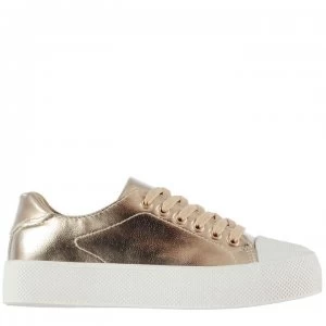 Image of Fabric Trento Ladies Trainers - Rose Gold