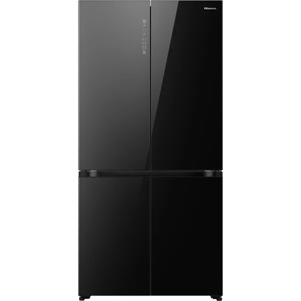 Image of Hisense RQ768N4GBE Total No Frost American Fridge Freezer - Black - E Rated