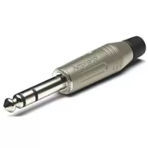 Image of Amphenol ACPS-GN 6.35mm audio jack Plug, straight Number of pins: 3 Stereo Silver