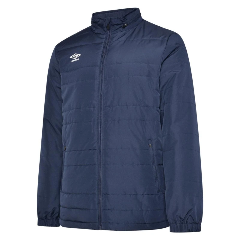 Image of Umbro Umbro Men Club Essential Bench Jacket in Dark Navy Size: Small Dark Navy S Male 5063107672209