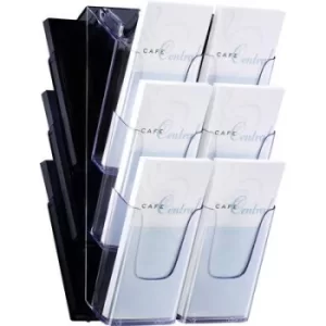 Image of Sigel LH137 Brochure holder Acrylic glass (clear) A6, DIN long No. of compartments 3 (W x H x D) 120 x 375 x 115 mm