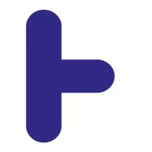 Image of 'T Symbol' Floor Signal, Blue, (300mm x 200mm), Pack of 10