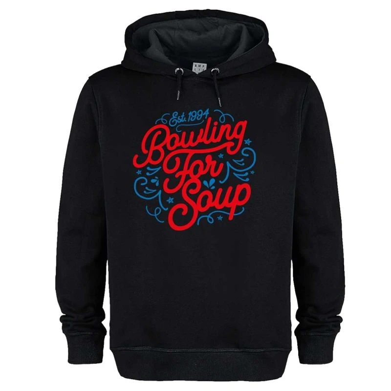 Image of Amplified Womens Swirly Bowling For Soup Hoodie in Black Size: XS Black Female XS