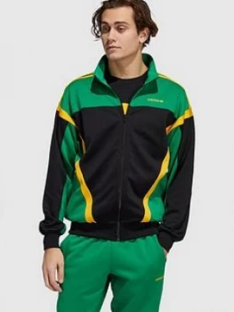 Image of Adidas Originals Sprit Us Classics Track Top - Black/Green/Yellow