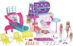 Image of Barbie Cruise Ship Playset with 3 Dolls and 28 Accessories