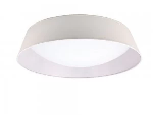 Image of Flush Ceiling LED Cylindrical 90cm Off White 3000K, 4200lm, White Acrylic with Ivory White Shade