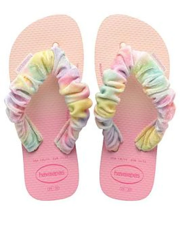 Image of Havaianas Kids Fluffy Flip Flops Rose Gold Baby 29/30 (11 to 11.5);27/28 (9 to 10)