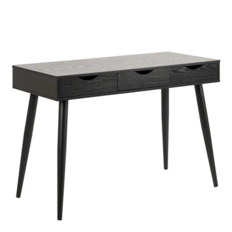 Image of Furniture To Go Neptun 3 Drawer Office Desk In Black