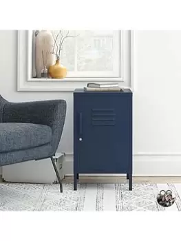 Image of Queer Eye Bradford Metal Locker End Table - Navy