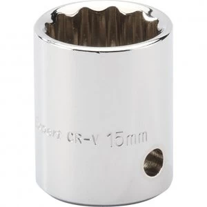 Image of Draper Expert 3/8" Drive Hi Torq Bi Hexagon Socket Metric 3/8" 15mm
