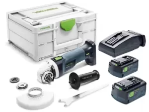 Image of Festool AGC18-1255,0EBI-Plus 18V 2x5Ah 125mm BL Angle Grinder Kit