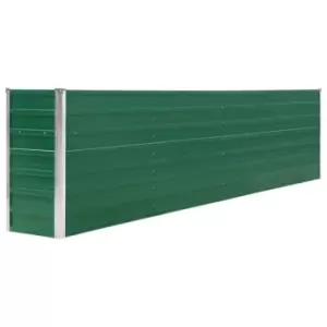 Image of Vidaxl Raised Garden Bed 320x40x77cm Galvanised Steel Green