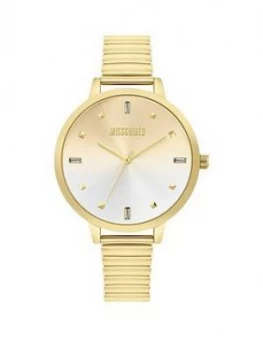 Image of Missguided Missguided Gold Sunray Dial Gold Stainless Steel Bracelet Ladies Watch