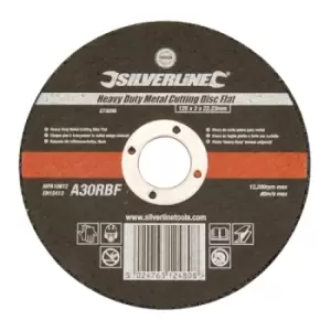 Image of Silverline Heavy Duty Metal Cutting Disc Flat - 125 x 3 x 22.23mm