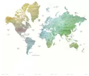 Image of Arthouse World Map Mural Wallpaper