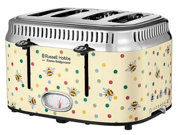 Image of Russell Hobbs Emma Bridgewater 27250 4 Slice Toaster
