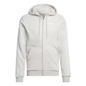 Image of adidas Essentials Fleece 3-Stripes Full-Zip Hoodie Mens - Cream