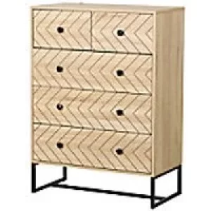 Image of HOMCOM Drawer Unit 831-260 MDF, Metal, Particle Board Wood 395mm x 800 mm x 1100 mm