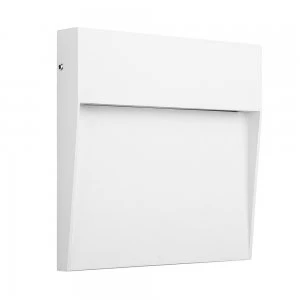 Image of Flush Wall Lamp Large Square, 6W LED, 3000K, 266lm, IP54, Sand White