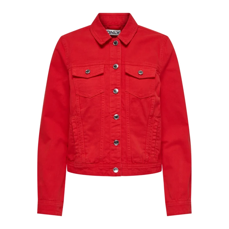 Image of Only Womens denim jacket Only Onltia Colored Rouge Female 36