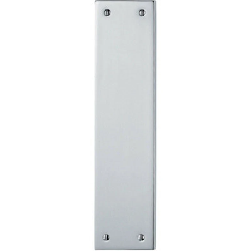 Image of Loops Plain Victorian Door Finger Plate 298 x 73mm Polished Chrome Push Plate Multi