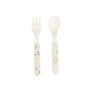 Image of Sass & Belle Bear Camp Bamboo Kid's Fork & Spoon Set