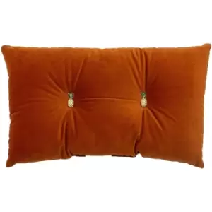 Image of Paoletti Pineapple Filled Cushion (One Size) (Rust)