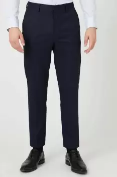 Image of Skinny Fit Navy Fine Stripe Suit Trousers