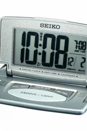 Image of Seiko Clocks LCD Desk Alarm Clock QHL021N